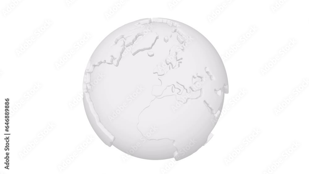 Cartoon planet Earth 3d render icon. Earth day or environment conservation concept. Save green planet concept. 4K FullHD and HD render footage animation on white with alpha matte Cartoon planet Earth 3d render icon. Earth day or environment conservation concept. Save green planet concept. 4K FullHD and HD render footage animation on white with alpha matte