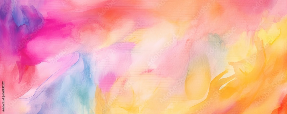 Illustration of abstract watercolor painting with vibrant colors