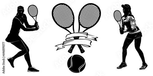tennis player silhouette