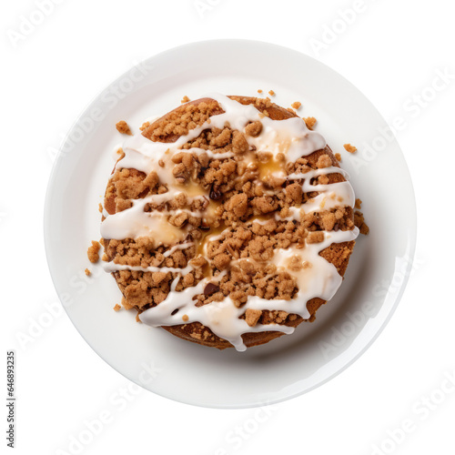 A Plate of Coffee Cake Isol...