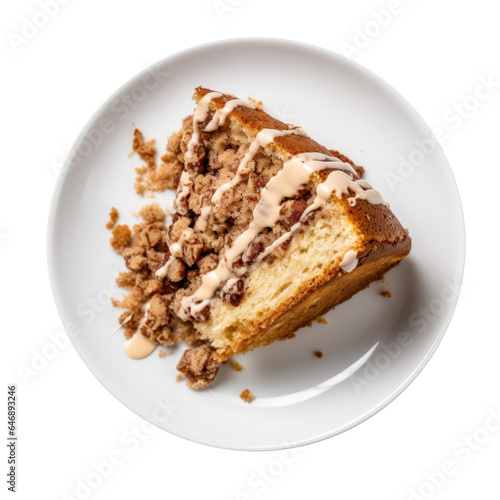 A Slice of Coffee Cake Isol...