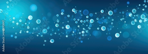 Simple vector image of blue background with molecules photo