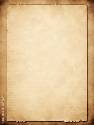 Single blank sheet of vintage paper