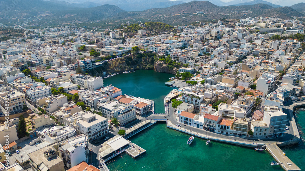 Agios Nikolaos Elounda Town Crete Island Greece