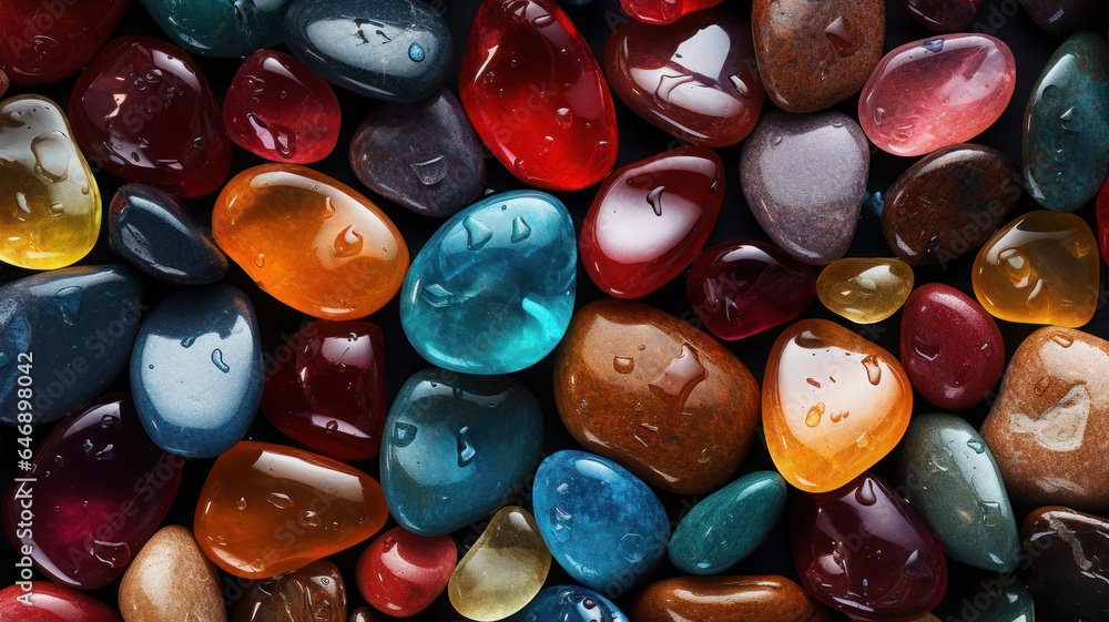 Seamless Colorful Wet Stones Texture Seamless Colorful Wet Stones Texture