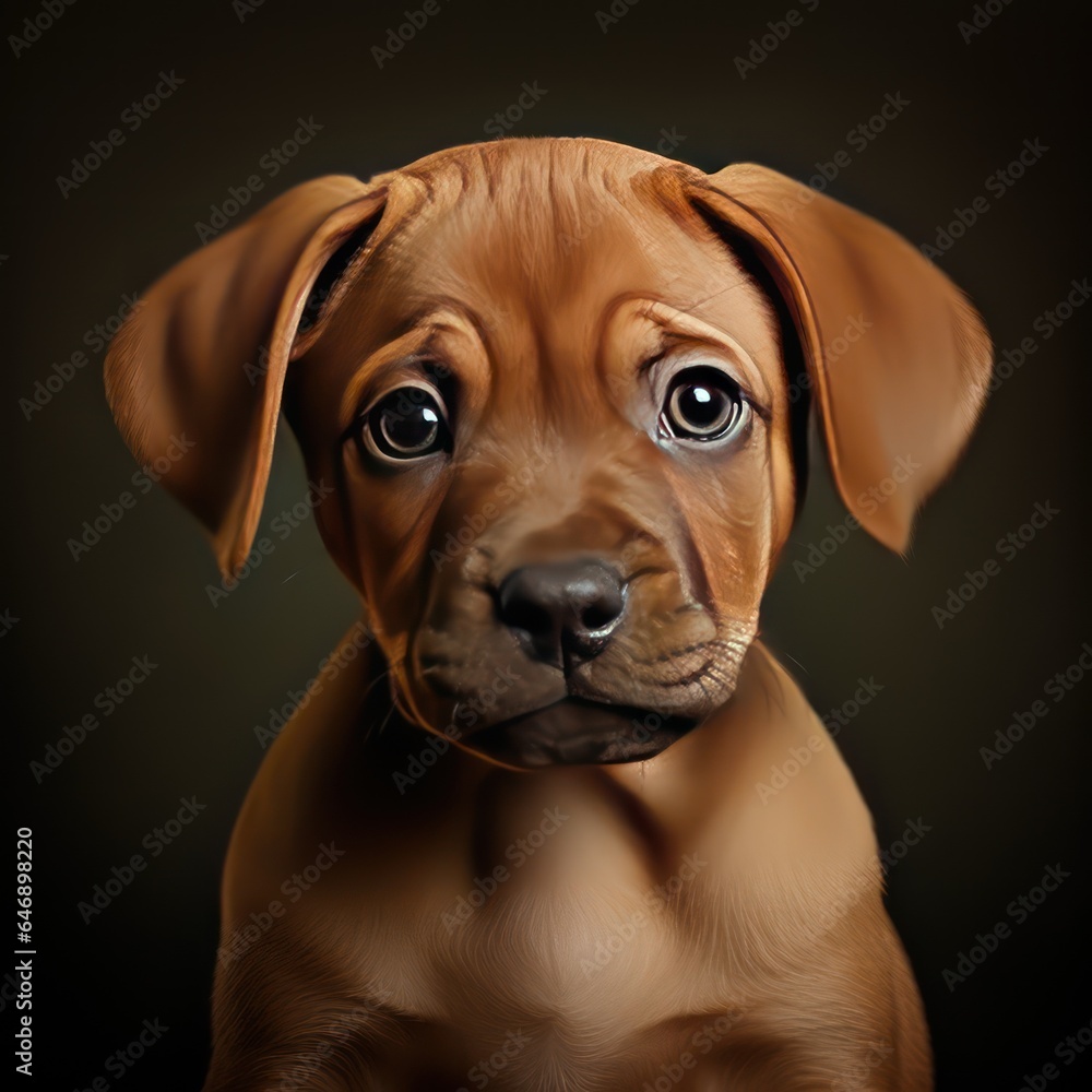 A Realistic close up Baby Dog Photography