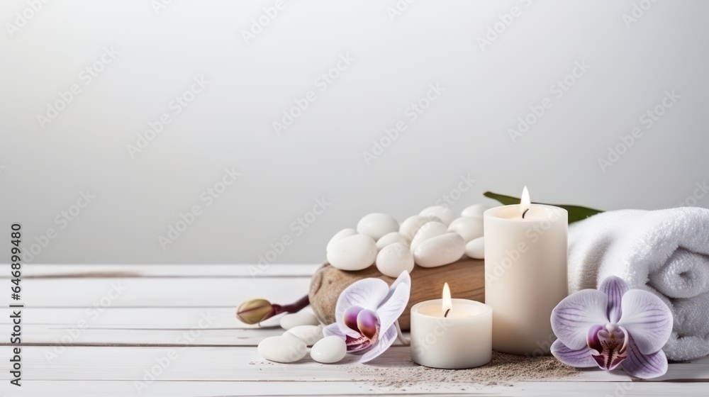 Beauty Treatment Items for Spa Procedures with Copy Space 
