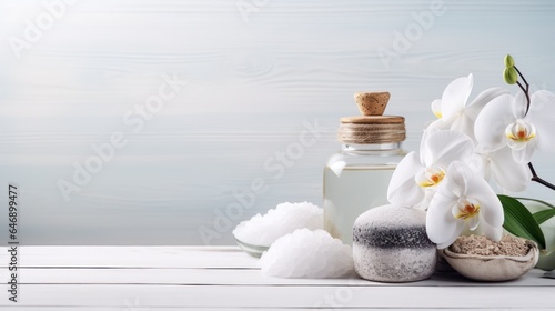 Beauty Treatment Items for Spa Procedures with Copy Space 