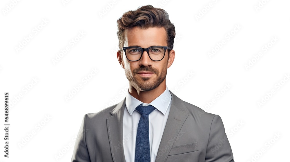 portrait of a professional businessman standing on white background portrait of a professional businessman standing on white background