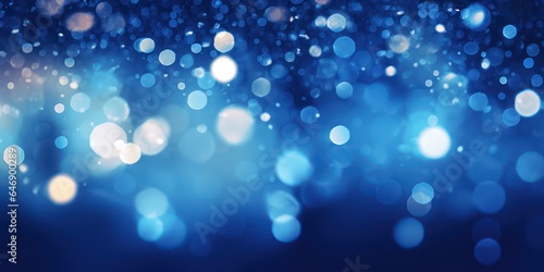 Blue Bokeh silver glittered Light Background