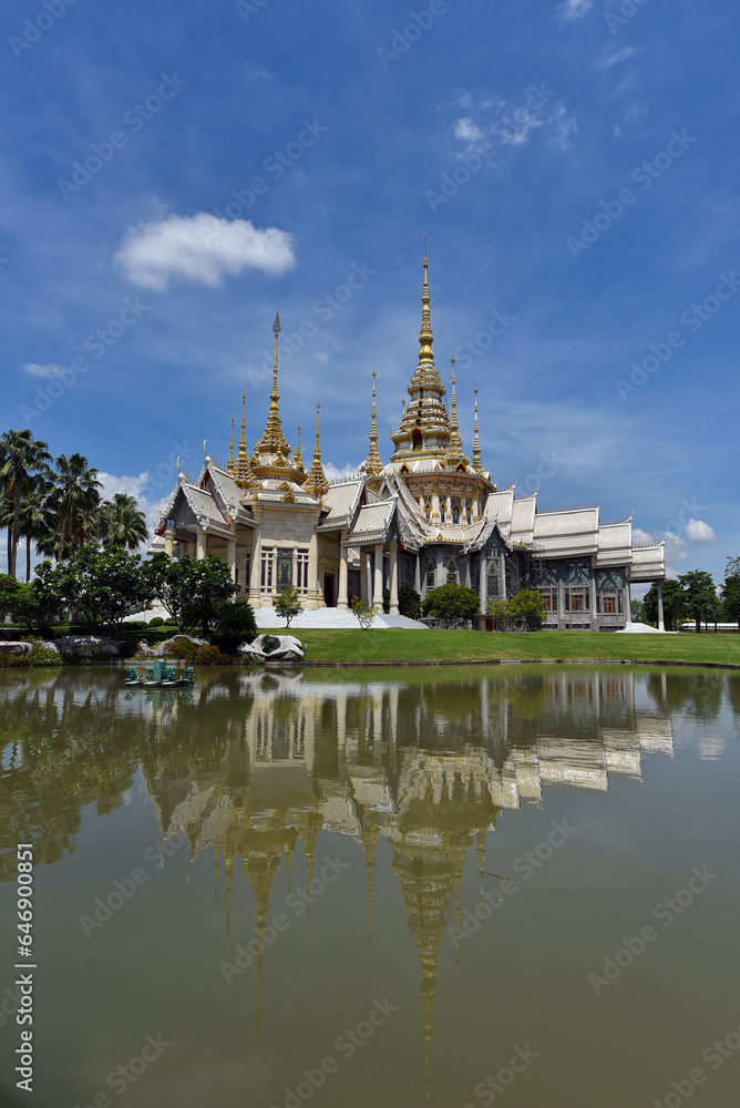 Naklejka premium Wat Non Kum Temple, Sikhio, Thailand - Beautiful of Buddhist Temple, Wat Non Kum or Non Kum temple, famous place of Nakhon Ratchasima, Thailand
