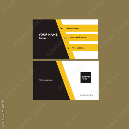flat living coral colorBusiness card design template, Clean professional
 business card template, visiting card, business card template.