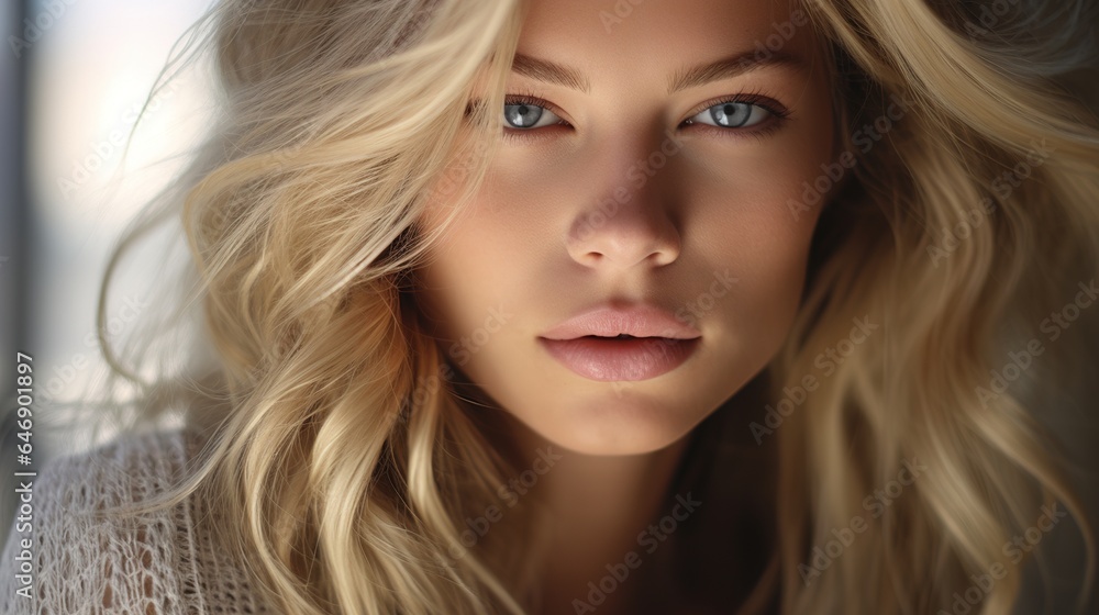 Woman with a pleasant expression thinking about beauty, skincare, wellness, or luxury salon spa dermatologist Woman with a pleasant expression thinking about beauty, skincare, wellness, or luxury salon spa dermatologist