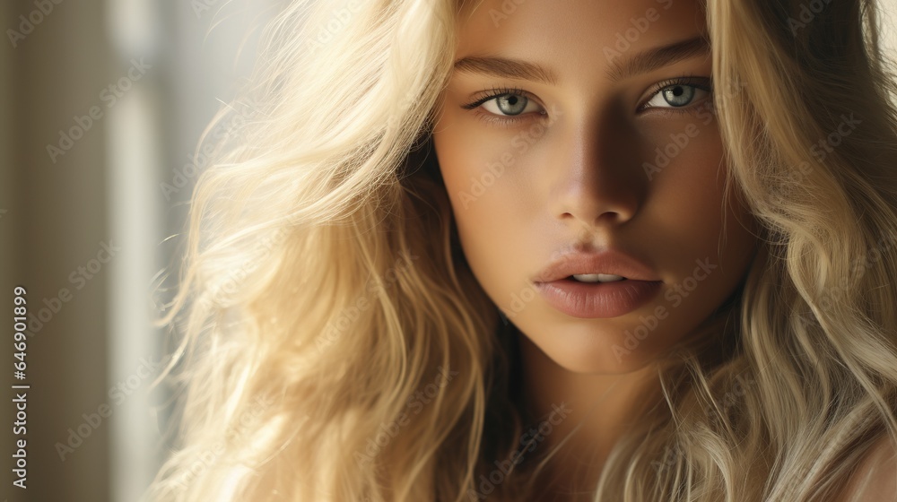 Woman with a pleasant expression thinking about beauty, skincare, wellness, or luxury salon spa dermatologist Woman with a pleasant expression thinking about beauty, skincare, wellness, or luxury salon spa dermatologist