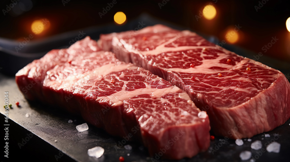 Fototapeta premium Luxurious Wagyu Steak: A Culinary Delight