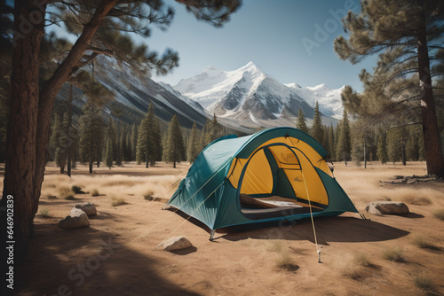 camping in the mountains