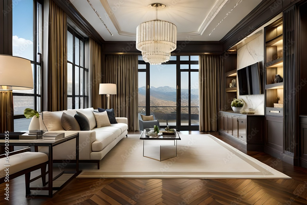 Fototapeta premium an opulent, golden damask pattern with intricate detailing that exudes luxury and sophistication