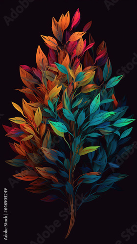 Abstract Colorful Trees Generative AI