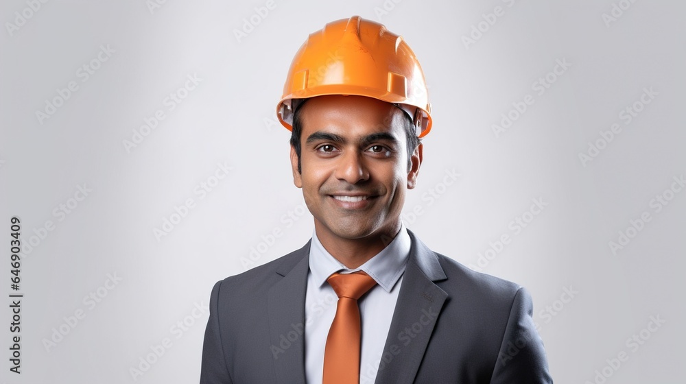 portrait of a architect or engineer isolated on white background portrait of a architect or engineer isolated on white background