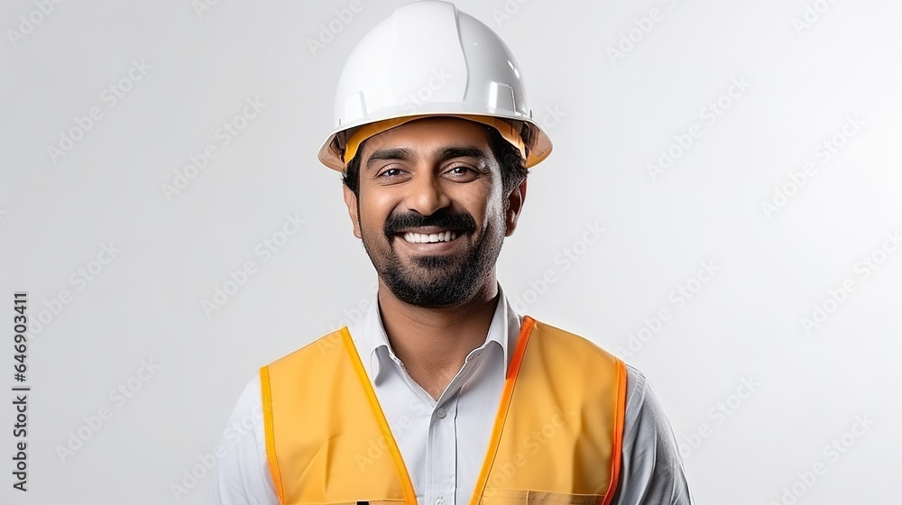 portrait of a architect or engineer isolated on white background portrait of a architect or engineer isolated on white background