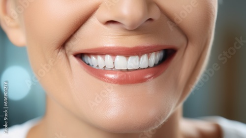 close up of a person with a smile and teeth