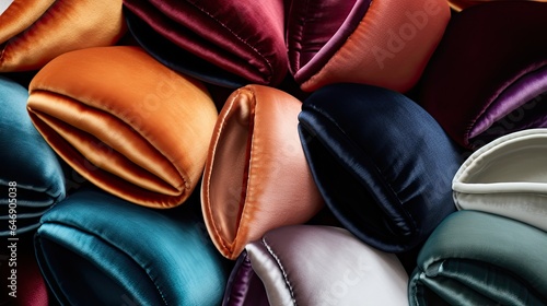 Collection of velvet materials in jewel tones, capturing the plushness and sheen © Filip