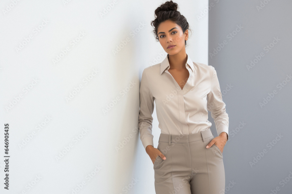 Young and beautiful businesswoman or corporate employee. Young and beautiful businesswoman or corporate employee.