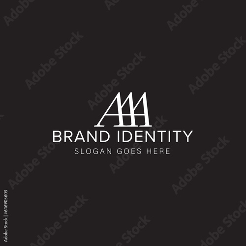 AAA letter logo design. AAA creative initials monogram letter logo. AAA business and real estate logo vector template.