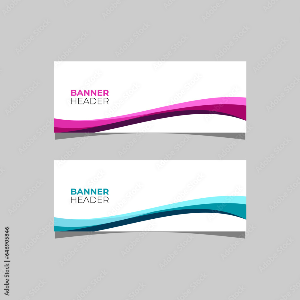 Modern banner header vector template design Modern banner header vector template design