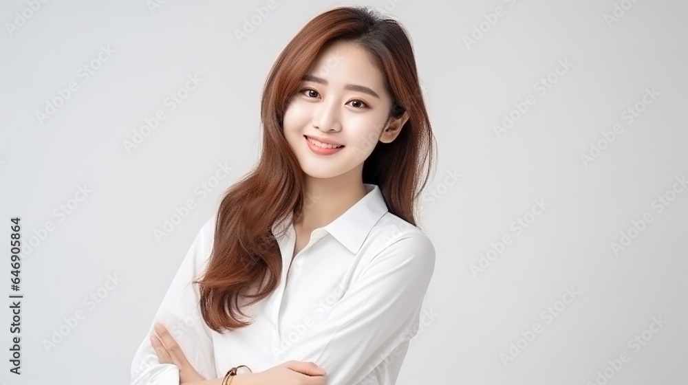 portrait of a young asian woman smiling. Beauty and hair care. Face and hair beauty. portrait of a young asian woman smiling. Beauty and hair care. Face and hair beauty.