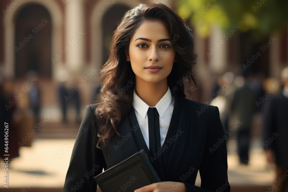 Young and confident indian female lawyer Young and confident indian female lawyer