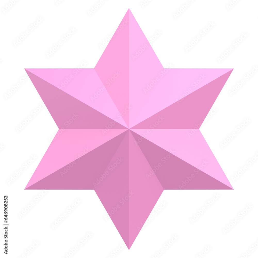 3D Star. Star Shape. 3D illustration. 3D Star. Star Shape. 3D illustration.