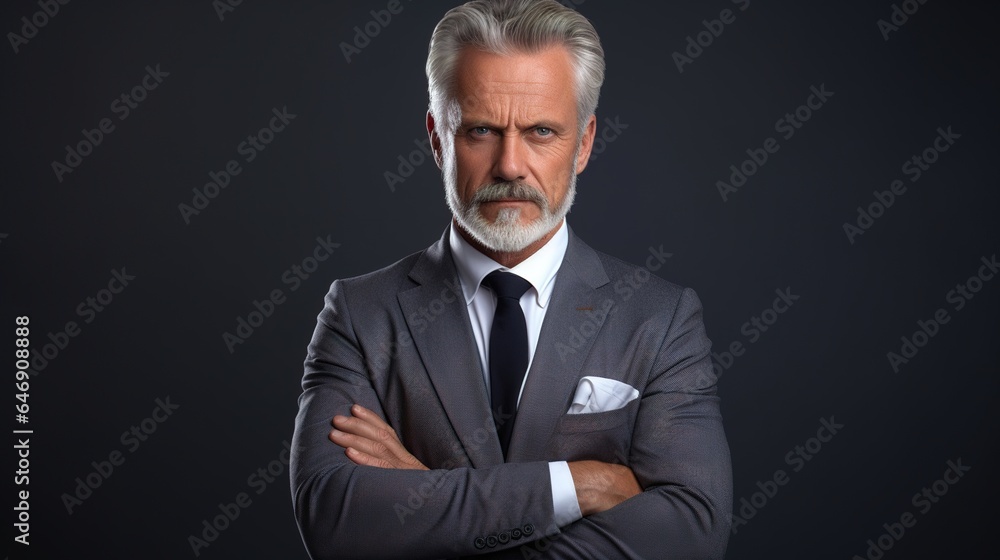 confident businessman isolated on a gray background confident businessman isolated on a gray background