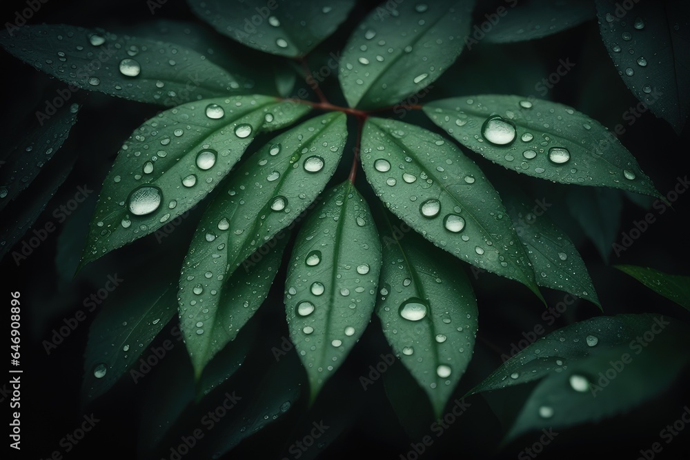 water drops on a leaf water drops on a leaf