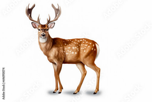 Deer isolated on white background © mila103