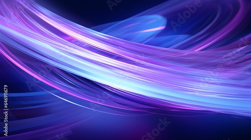 Speed of light in space, motion effect on a dark background. Neon color blurred motion. Magic of moving fast lines. Laser beams, horizontal light rays. Generative AI.