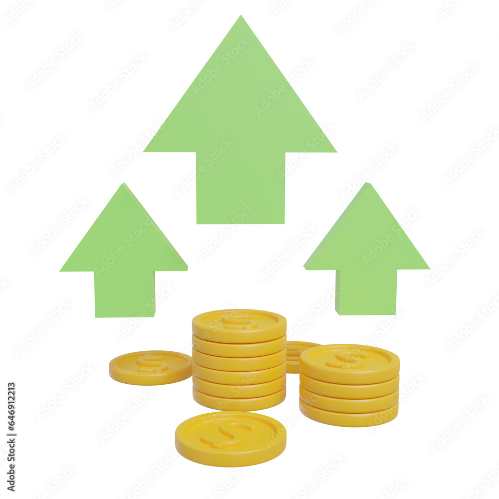 finance 3d render icon finance 3d render icon