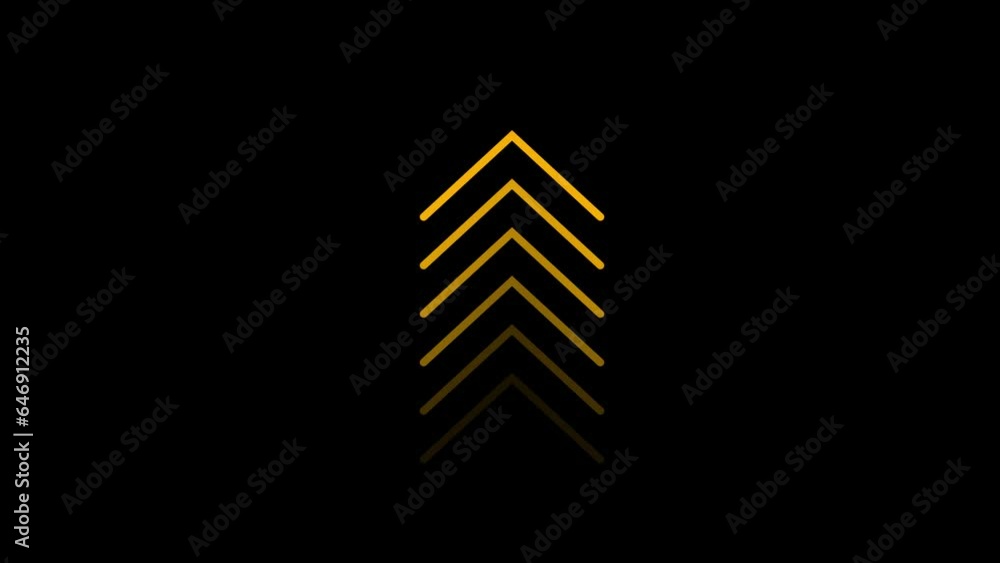 abstract directional arrow icon or swipe up arrow signal animation 4k abstract directional arrow icon or swipe up arrow signal animation 4k