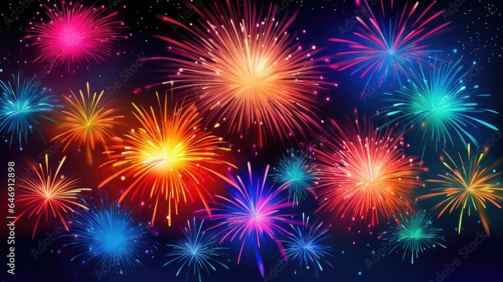 Fireworks banner for Diwali festival of lights background. Colorful Indian firework illustration. Fireworks banner for Diwali festival of lights background. Colorful Indian firework illustration.