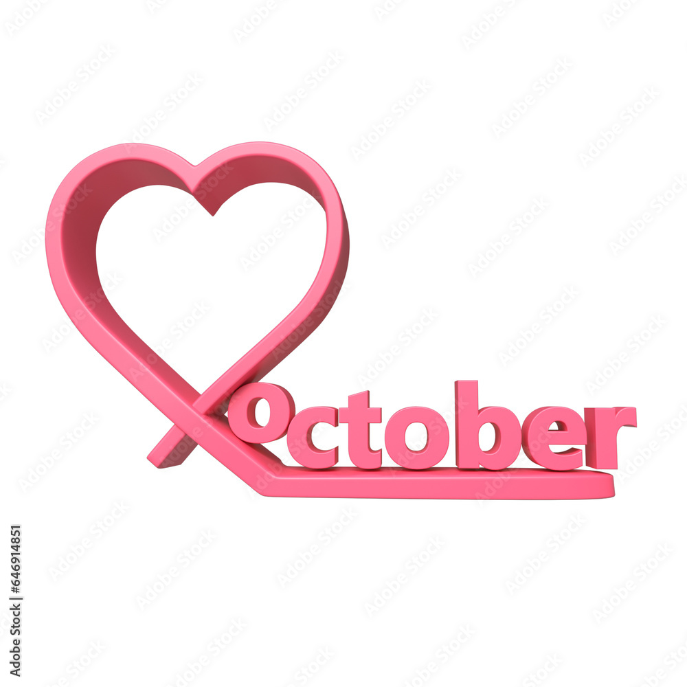 3D Breast Cancer Design Element - Empowering Awareness 3D Breast Cancer Design Element - Empowering Awareness
