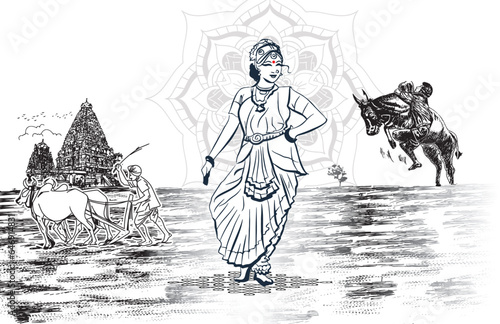 Tamil Nadu Culture Vector illustration  photo