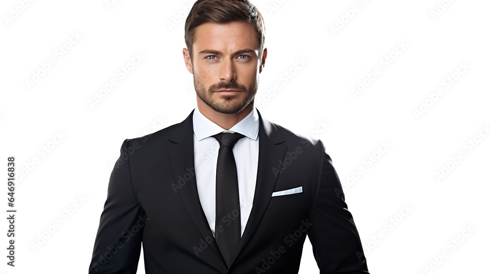 portrait of a handsome businessman on white studio, manager or employee portrait of a handsome businessman on white studio, manager or employee