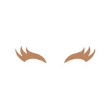 Eyebrow shapes in flat style