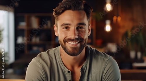closeup of a man smiling