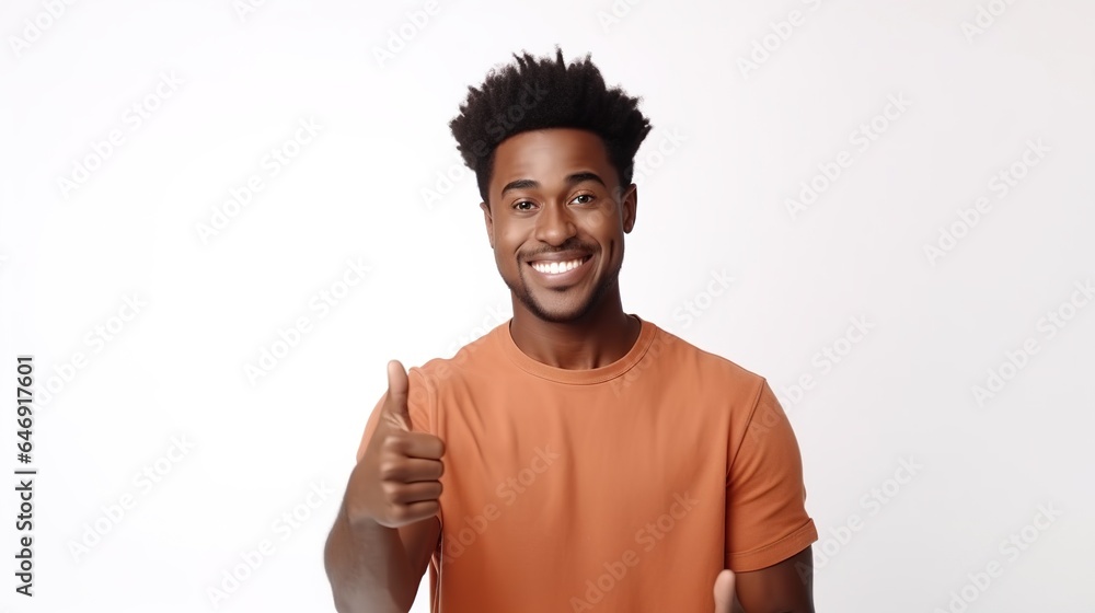 man showing thumbs up sign isolated on with background man showing thumbs up sign isolated on with background