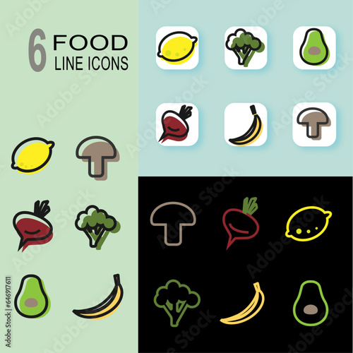 set of icons