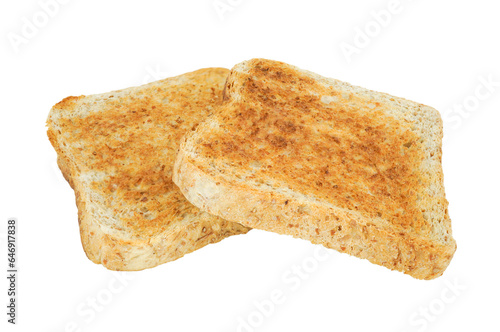 Sliced toast bread isolated on transparent.