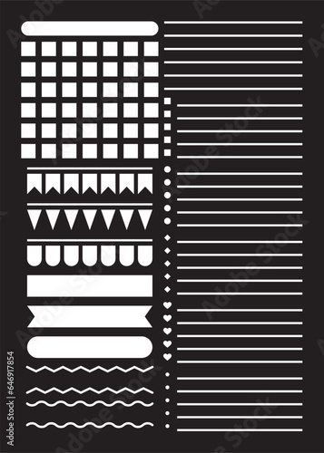Creative Bullet Journal Stencil. Stencil design for planners