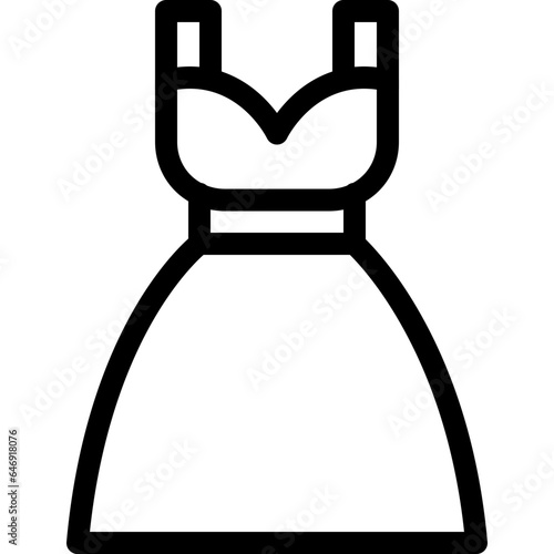 Dress Simple Black Line Icon