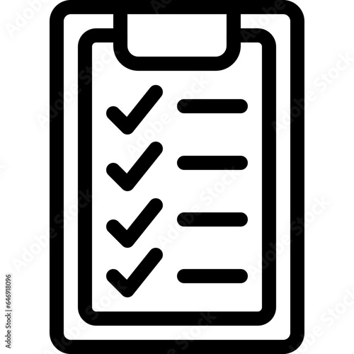 List Simple Black Line Icon